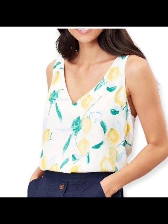 Joules Tops - Joules Kyra Cami Top - Lemon Tree Print - Size 16